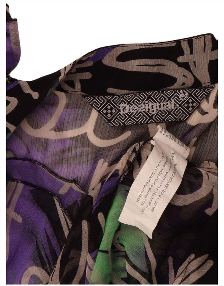 Desigual Damen Grafik-Hemdbluse EU 44 XL Mehrfarbiges Polyester