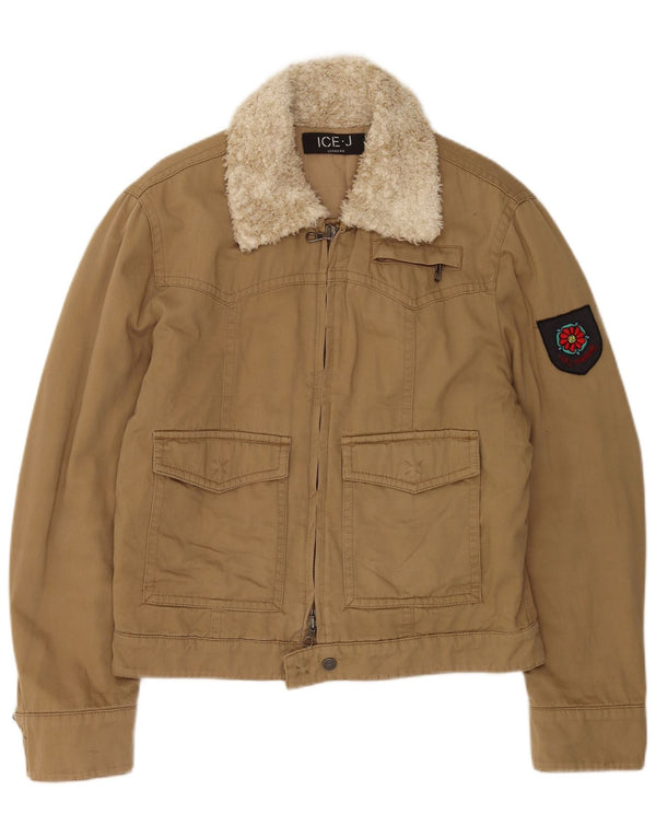 Iceberg Herren Utility Jacke IT 52 XL Beige Baumwolle