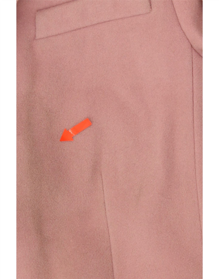 Zara Damen Mantel UK 12 Mittelrosa Wolle