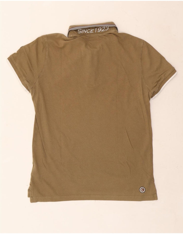 Colmar Herren-Poloshirt mit Grafik, mittlere Khaki-Baumwolle