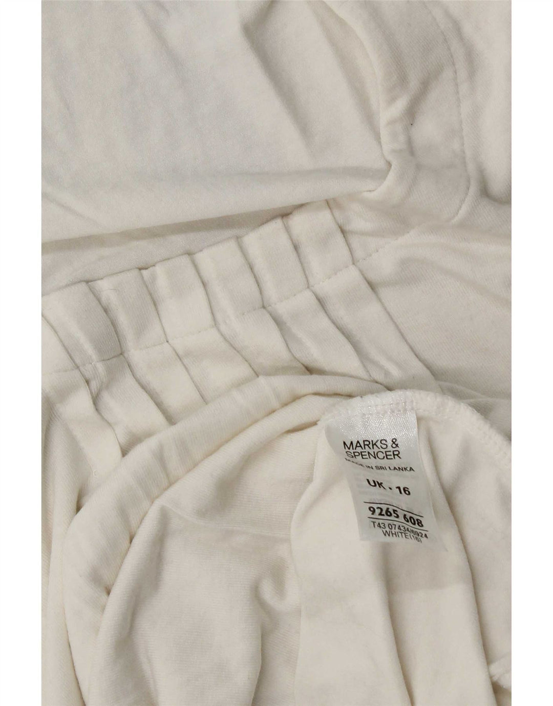Marks & Spencer Damen T-Shirt Top UK 16 Large Weiße Viskose