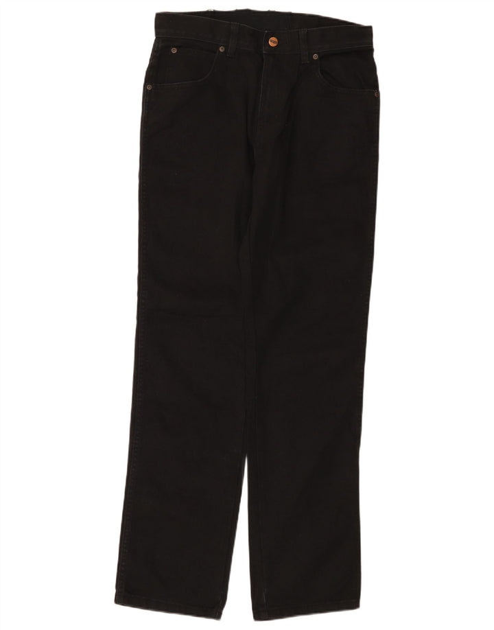 Wrangler Herren Straight Jeans W30 L32 Schwarze Baumwolle