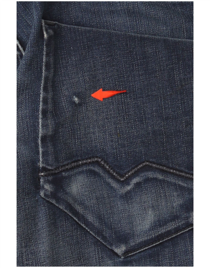 HUGO BOSS Herren Straight Jeans W34 L32 Marineblaue Baumwolle