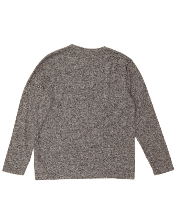 Zara Damen-Pullover mit Rundhalsausschnitt, UK 16, Größe L, grau, Polyester