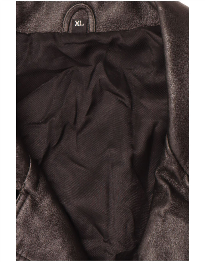 Vintage Herren Lederjacke UK 42 XL Schwarzes Leder