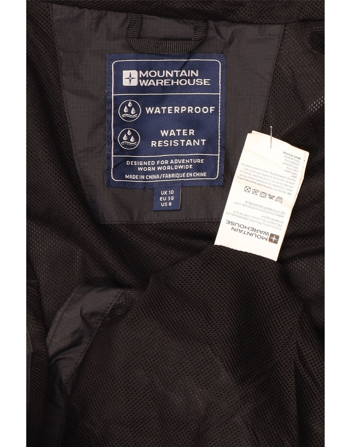Mountain Warehouse Übergroße Damen-Regenjacke mit Kapuze, UK 10, Größe S, Schwarz