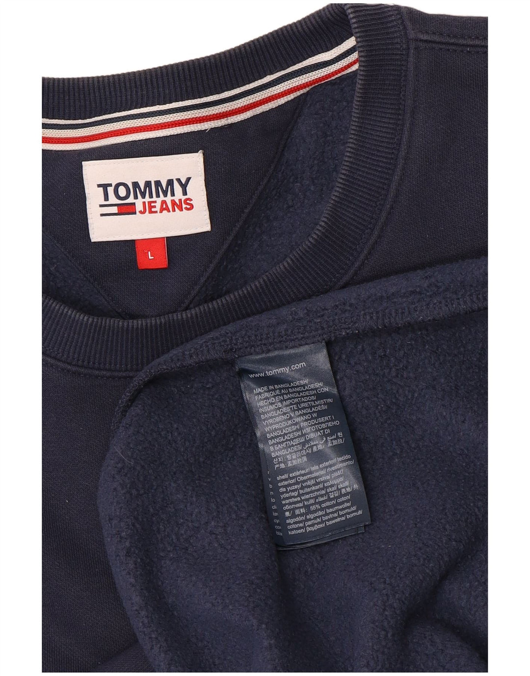 Tommy Hilfiger Herren-Sweatshirt-Pullover, groß, marineblau, Baumwolle