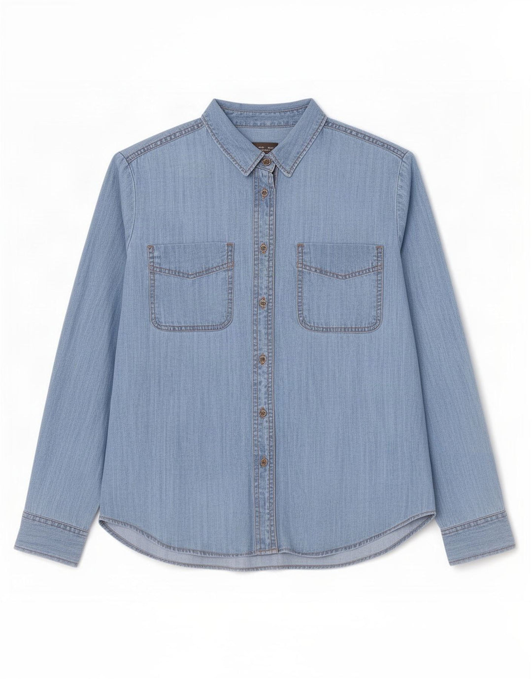 Marks & Spencer Damen Übergroßes Jeanshemd UK 10 Small Blue Lyocell