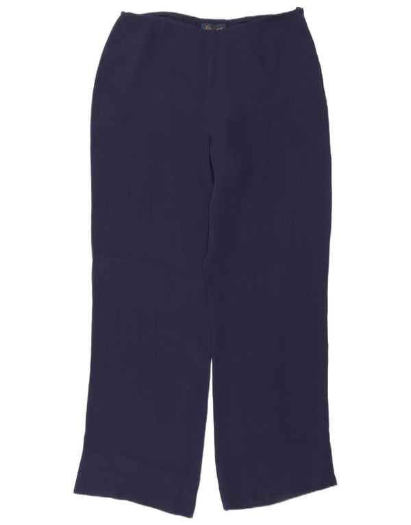 Luisa Spagnoli Damen Gerade Freizeithose IT 48 XL W32 L31 Marineblau