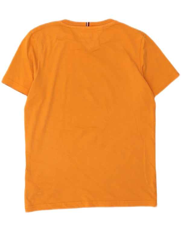 TOMMY HILFIGER Boys Graphic T-Shirt Top 14-15 Years Orange Cotton