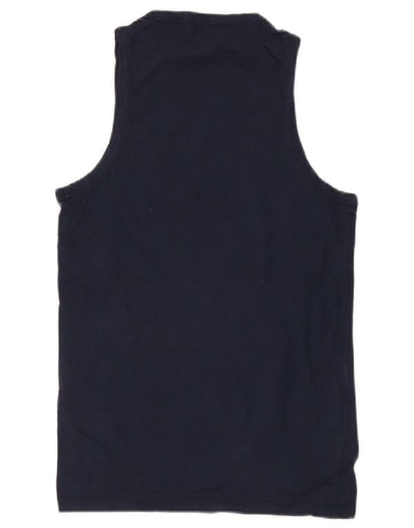 Levi's Damen Weste Top UK 10 Small Marineblau Baumwolle