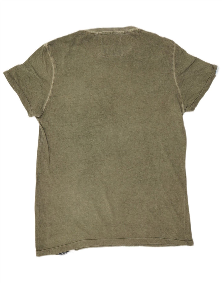 Desigual Herren Grafik-T-Shirt-Oberteil Medium Khaki