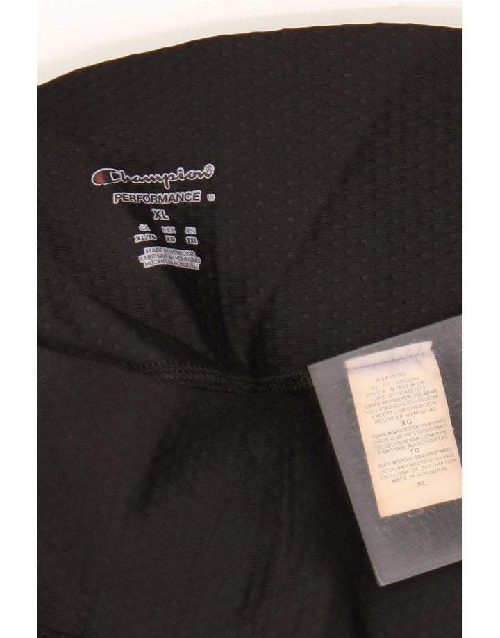 Champion Damen Leggings UK 18 XL Schwarz Colourblock Polyester