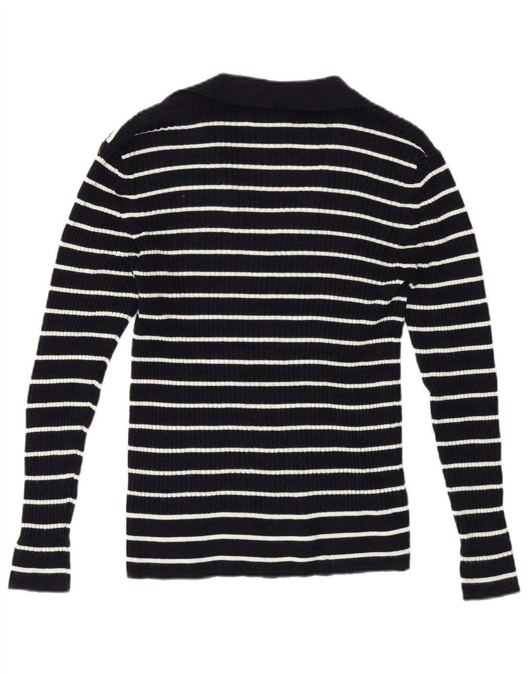 Marks & Spencer Damen-Pullover mit Rollkragen, Größe UK 14, Mittelblau gestreift