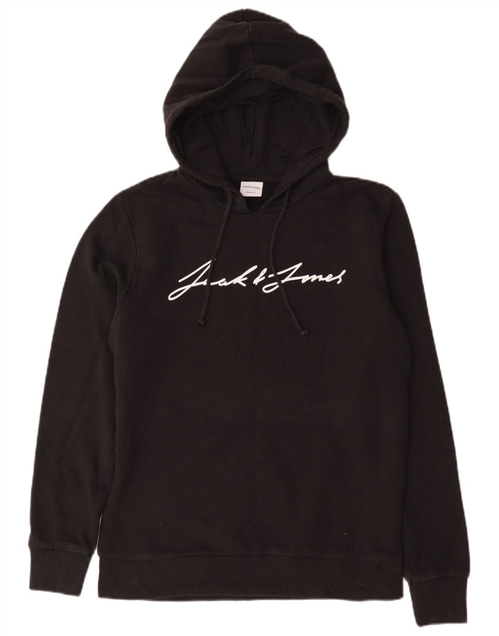 Jack & Jones Herren-Kapuzenpullover mit Grafik, mittelschwarz, Baumwolle