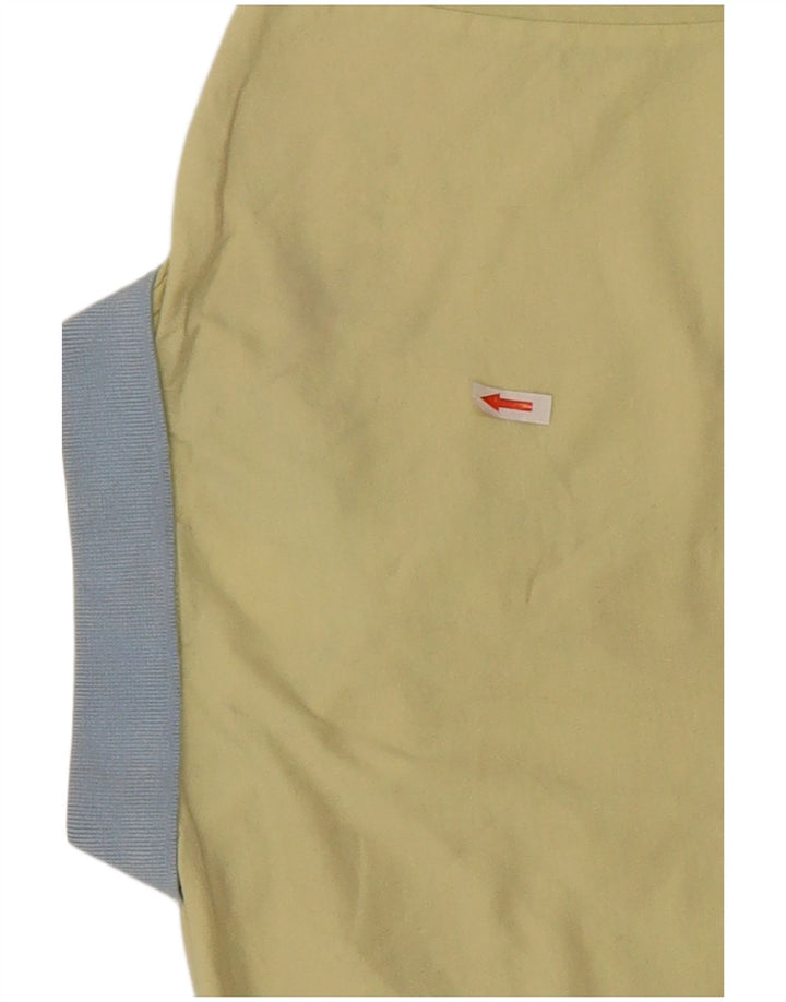 Ellesse Herren-Poloshirt, groß, gelbe Colourblock-Baumwolle