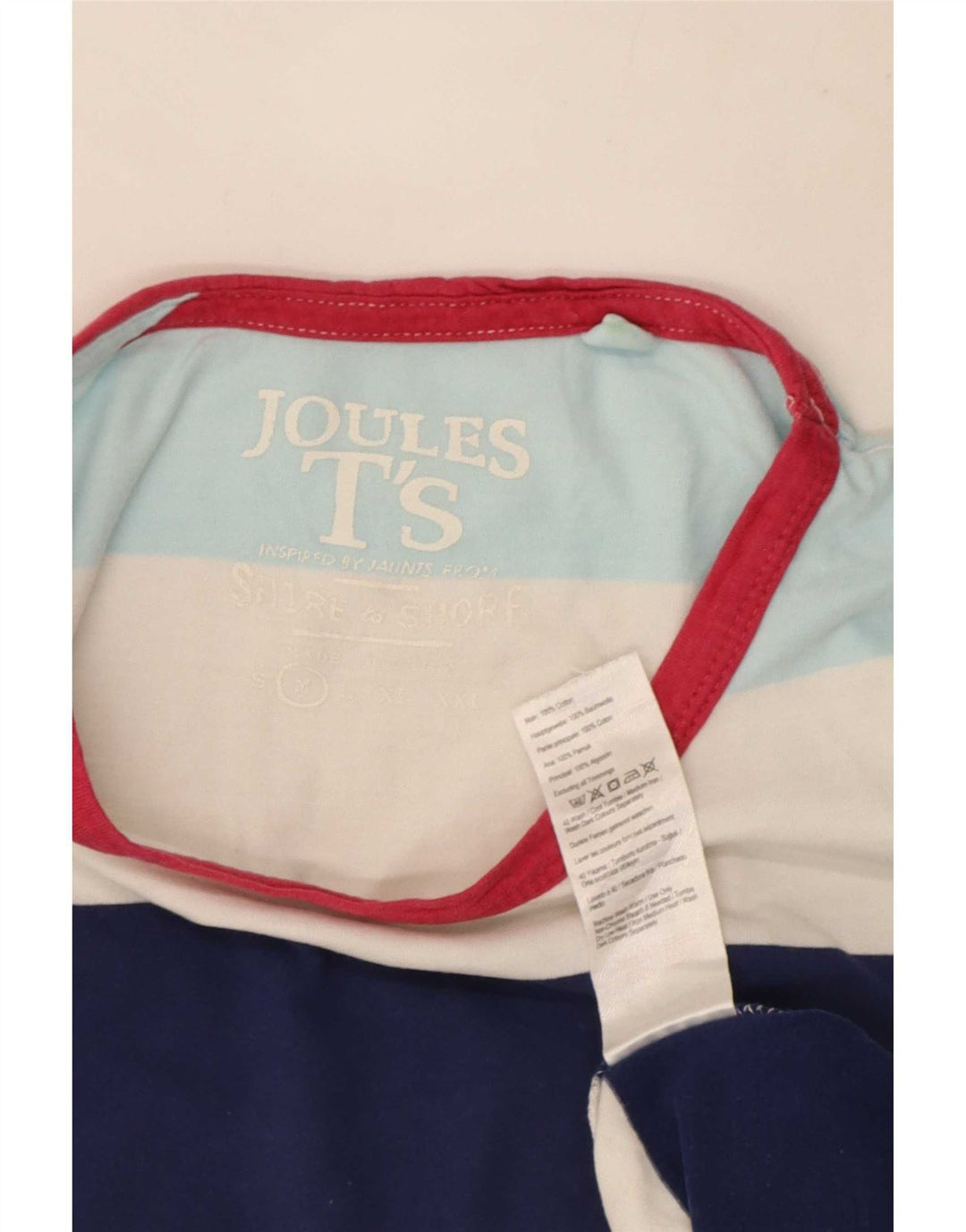 Joules Herren-T-Shirt-Oberteil, mittelgroß, mehrfarbig, gestreift, Baumwolle
