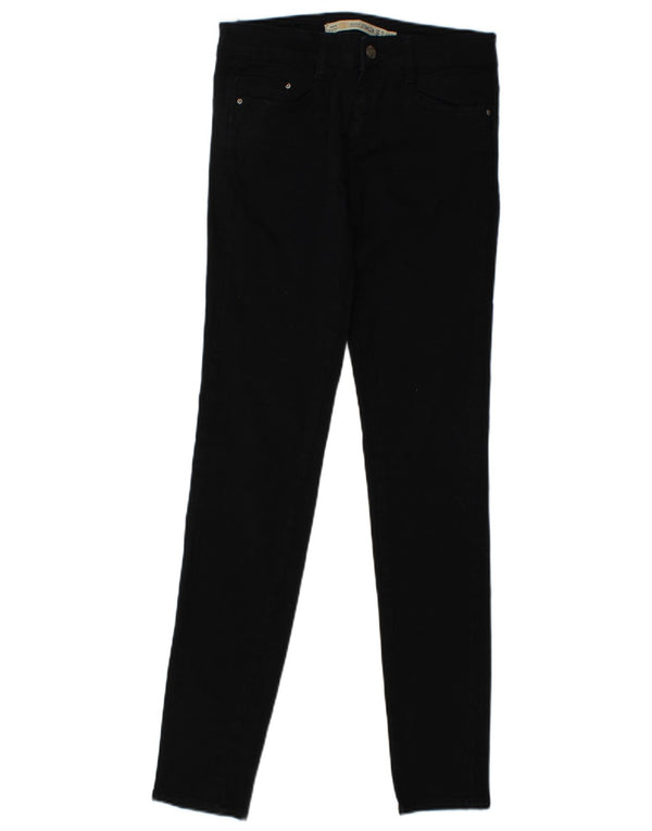 Zara Damen Skinny Jeans EU 34 2XS W24 L27 Schwarze Baumwolle