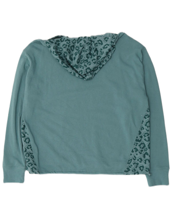Champion Damen-Pullover mit grafischem Kapuzenpullover, Gr. 16, großes blaues Tiermuster