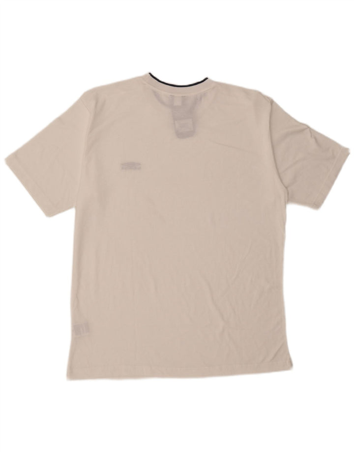 Umbro Herren T-Shirt Top Large Weiß Polyester
