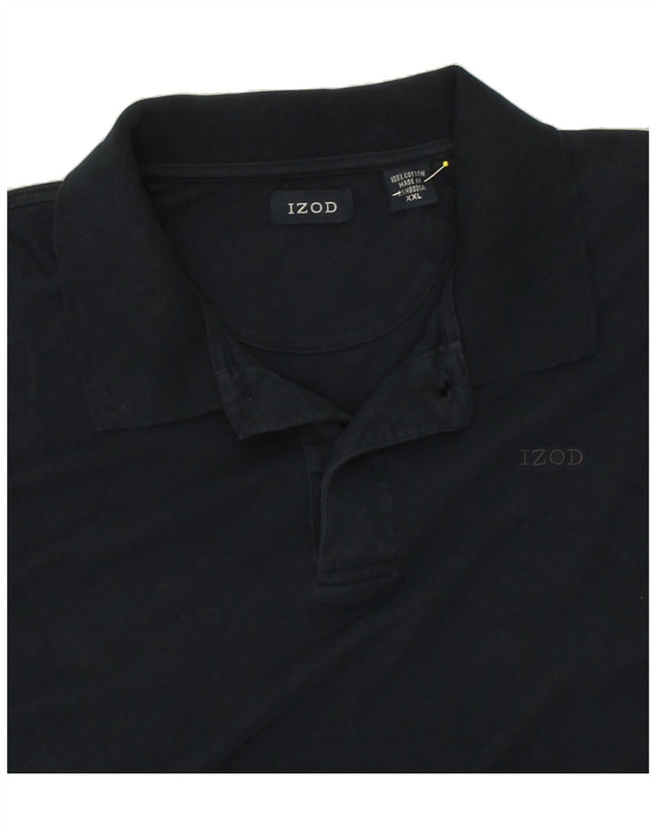 IZOD Mens Polo Shirt 2XL Navy Blue Vintage Izod and Second-Hand Izod from Messina Hembry 