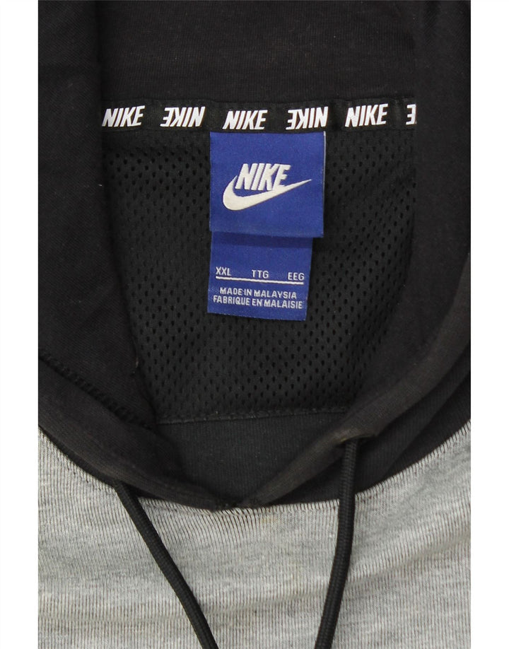 Nike Herren Hoodie Pullover 2XL Grau Colourblock