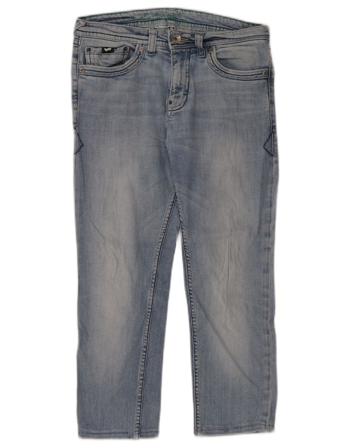 Gas Damen Tapered Jeans W29 L24 Blaue Baumwolle