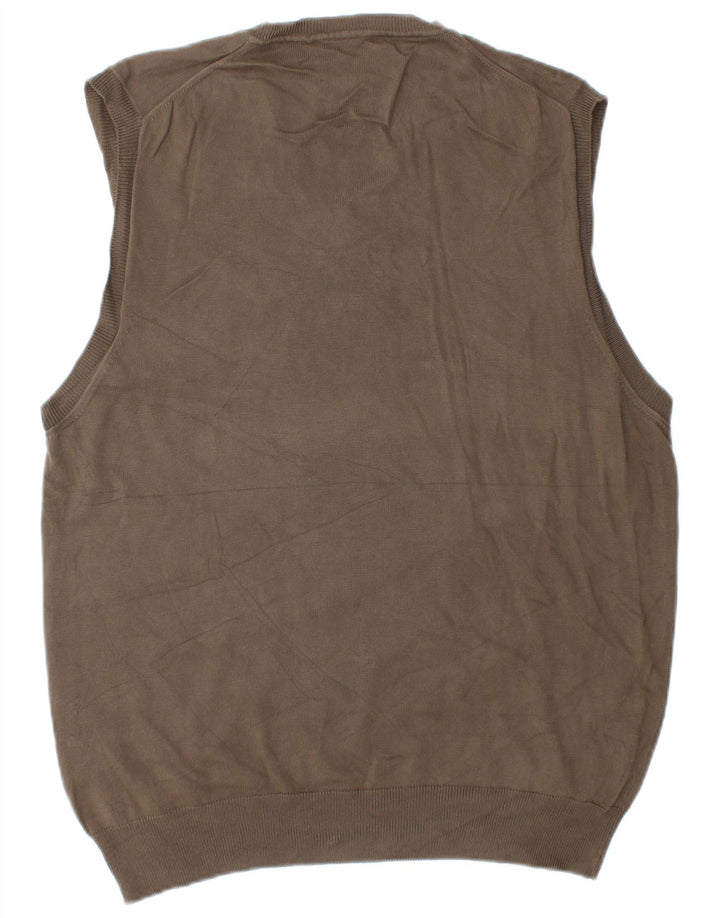 Marlboro Classics Herren-Weste, Tanktop, groß, braune Baumwolle