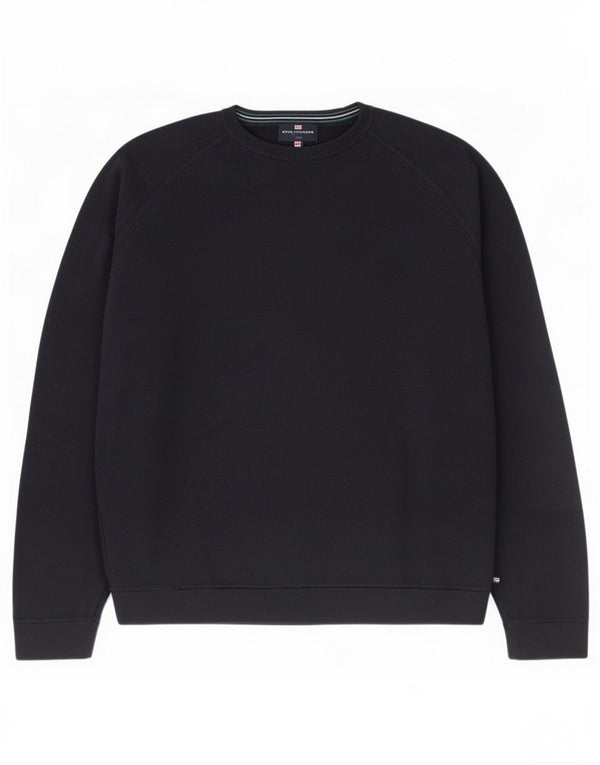 Marks & Spencer Herren Blue Harbor Rundhalspullover Pullover XL Navy Baumwolle