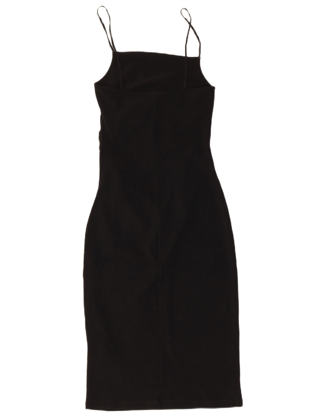 Zara Damen Ärmelloses, figurbetontes Kleid UK 12 Medium Schwarz Polyester