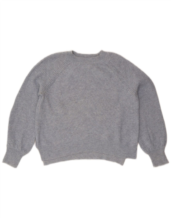 Marks & Spencer Damen-Pullover, übergroß, Rundhalsausschnitt, Gr. 10, Größe S, Blau