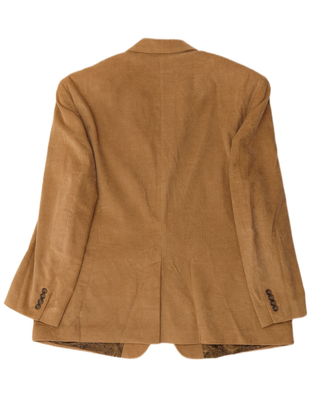 Chaps Herren-Blazer aus Cord mit 2 Knöpfen, IT 50, Größe L, Beige, Baumwolle