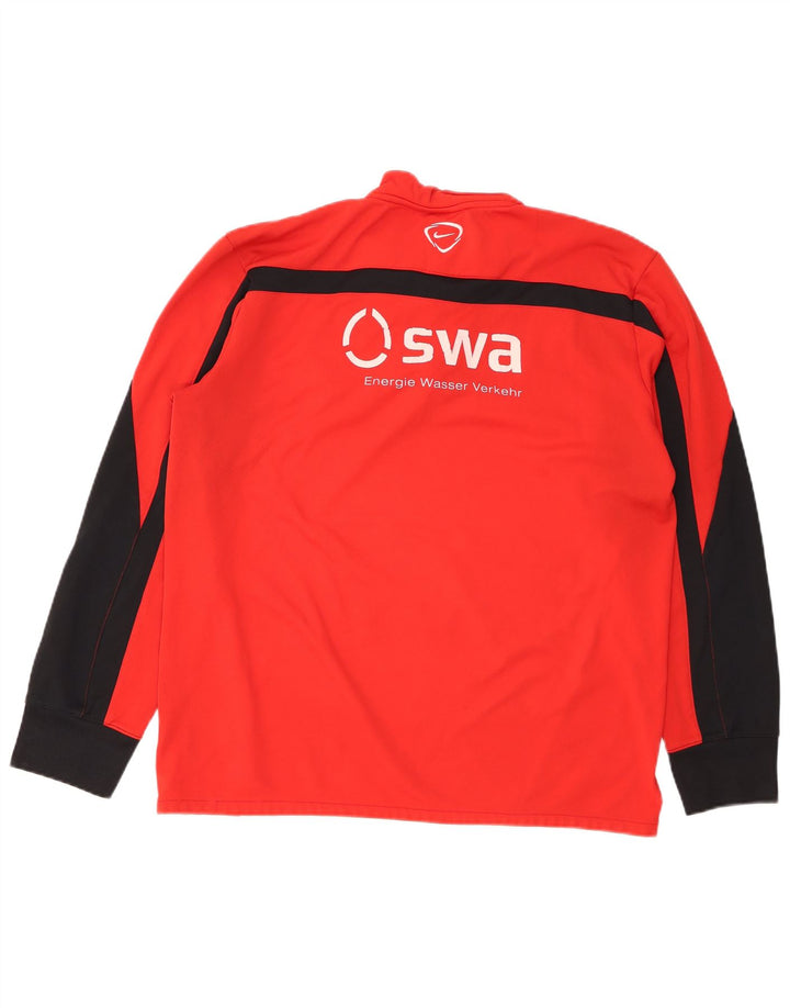 Nike Herren FCA Augsburg Grafik-Pullover-Trainingsanzugoberteil, groß, rot, Farbblock