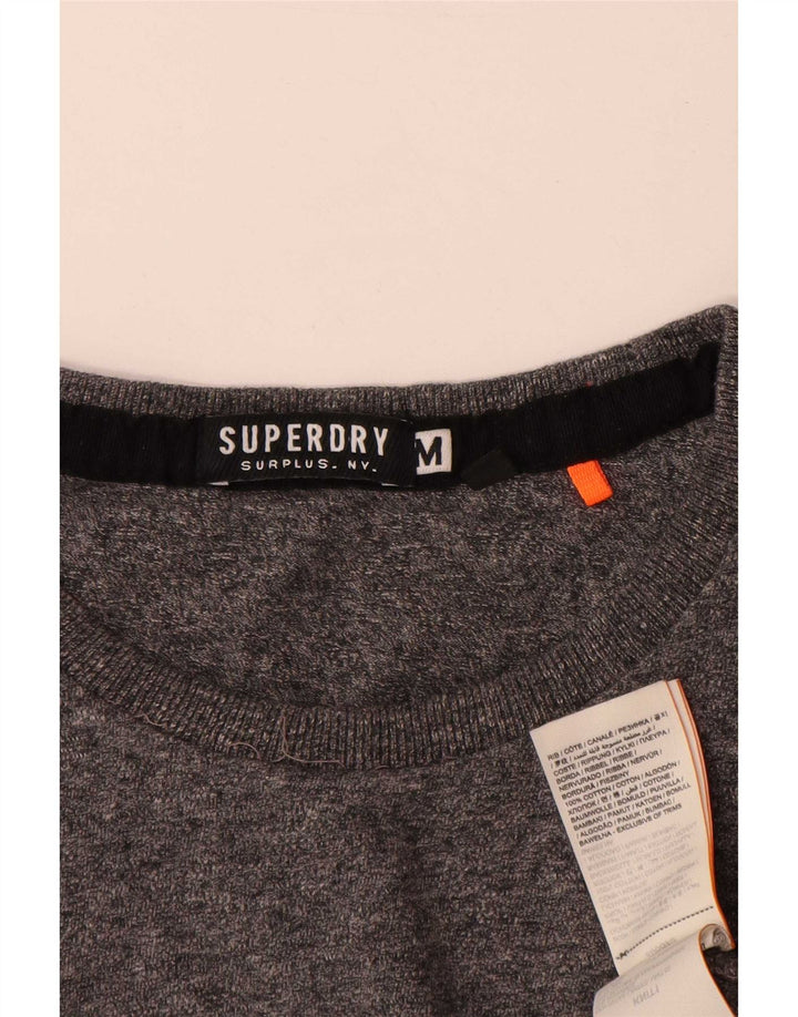 Superdry Herren-Langarmoberteil aus mittelgrauer Baumwolle