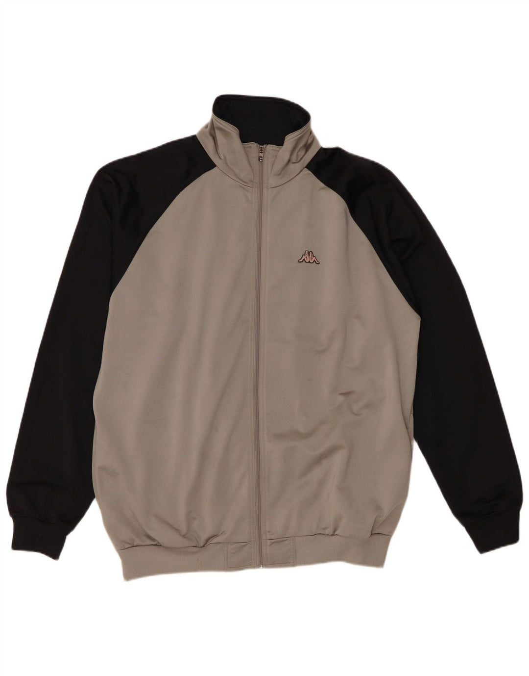 Kappa Herren-Trainingsanzug-Oberteil, Jacke, XL, Grau, Colourblock-Polyester