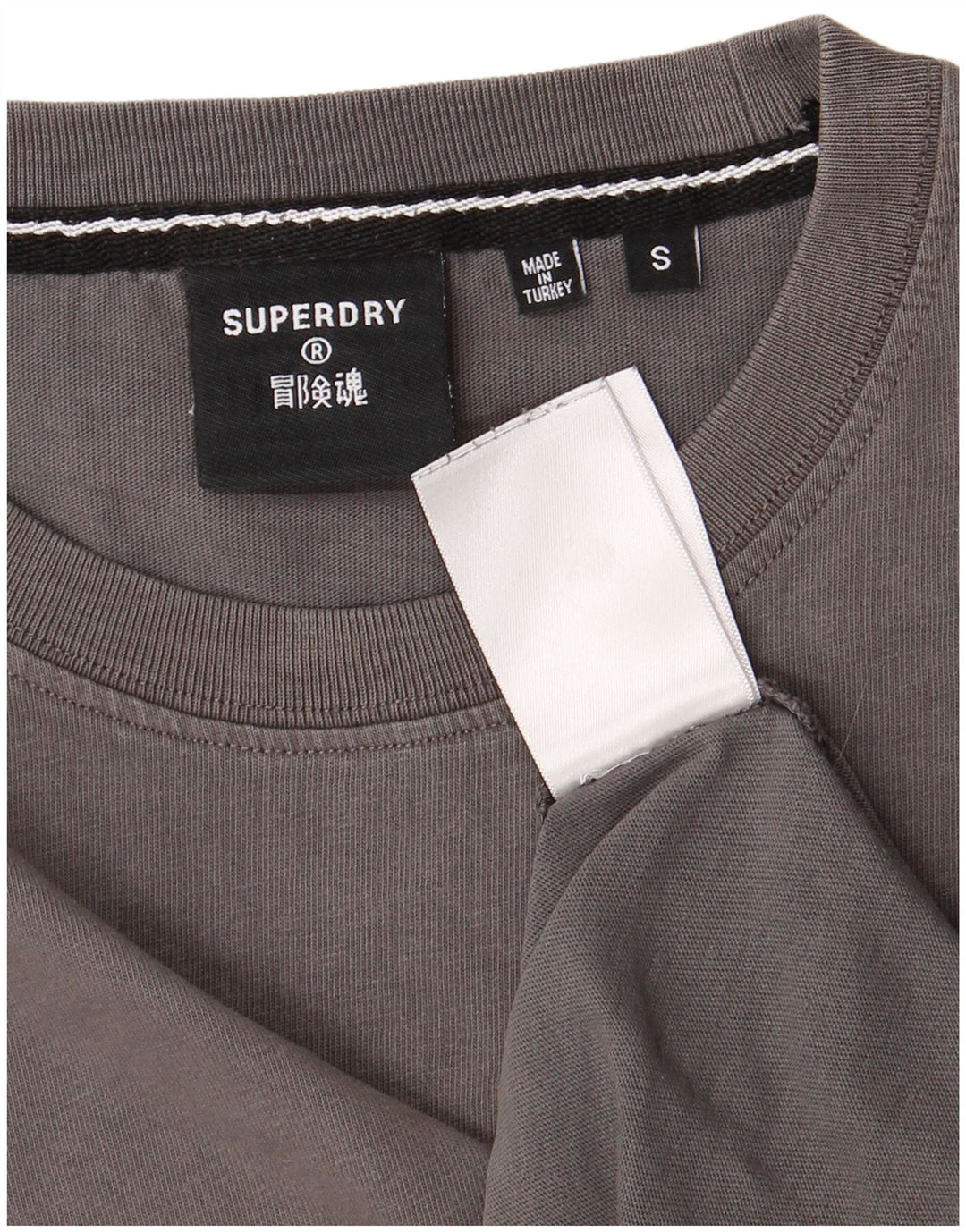 SUPERDRY Herren-T-Shirt-Oberteil, Größe S, Grau, Baumwolle