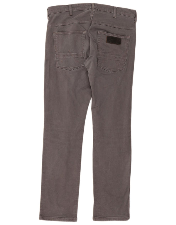 Wrangler Herren Spencer Slim Straight Jeans W32 L32 Graue Baumwolle