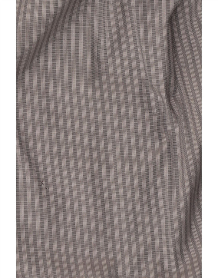 Tommy Hilfiger Herrenhemd XL grau gestreift aus Baumwolle