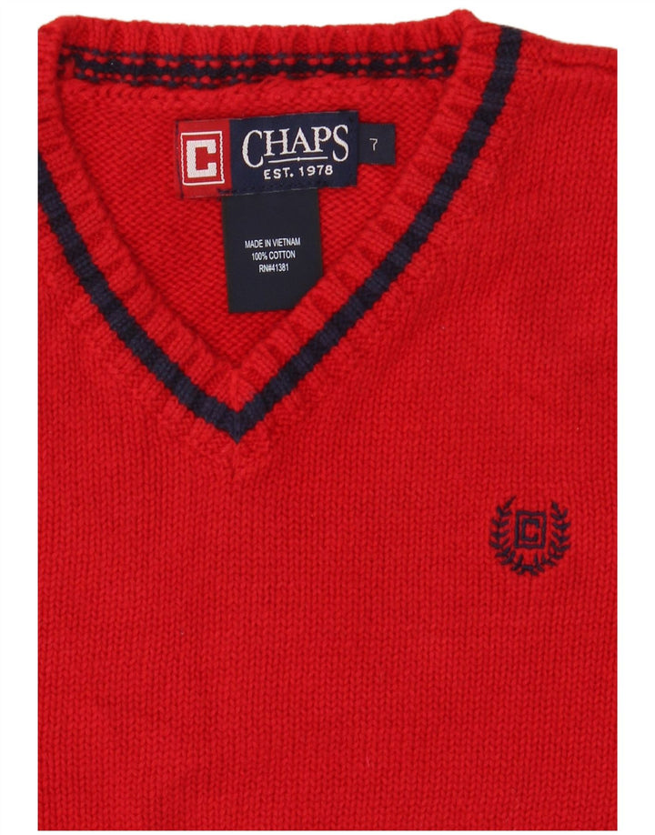 Chaps Tanktop für Mädchen, 6–7 Jahre, rote Baumwolle
