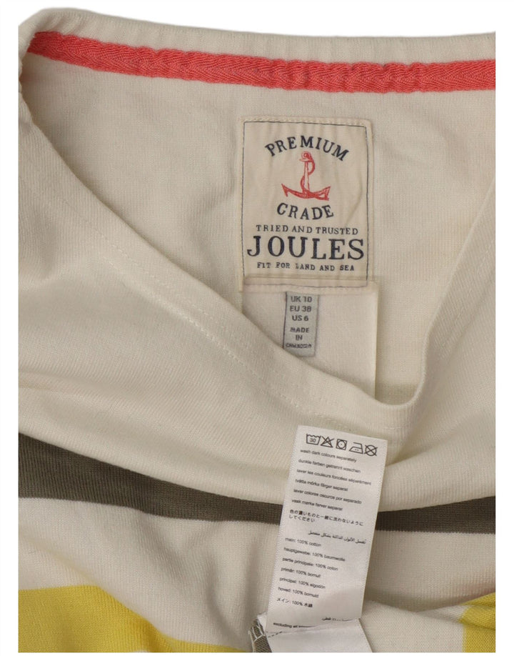 Joules Damen-Top, langärmlig, UK 10, Größe S, mehrfarbig, gestreift, Baumwolle