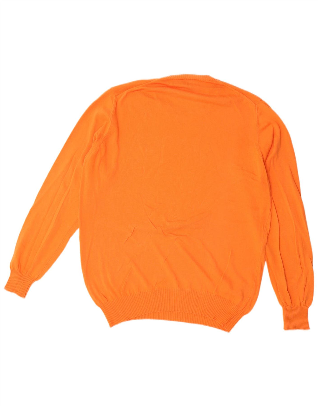 Henry Cottons Herren-Pullover mit Rundhalsausschnitt, mittelorange Baumwolle