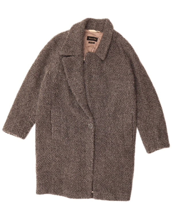 Massimo Dutti Damen Übergroßer Mantel UK 10 Small Grau