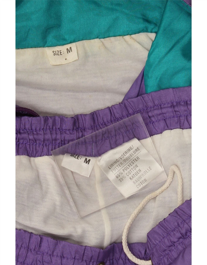 Vintage Damen-Trainingsanzug, UK 14, mittellila, Farbblock