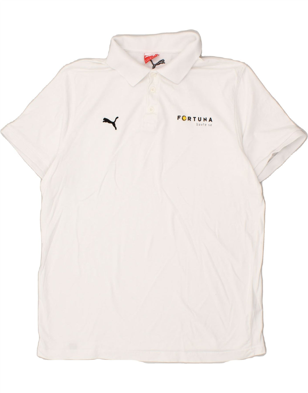 PUMA Mens Slim Graphic Polo Shirt XL White Vintage Puma and Second-Hand Puma from Messina Hembry 