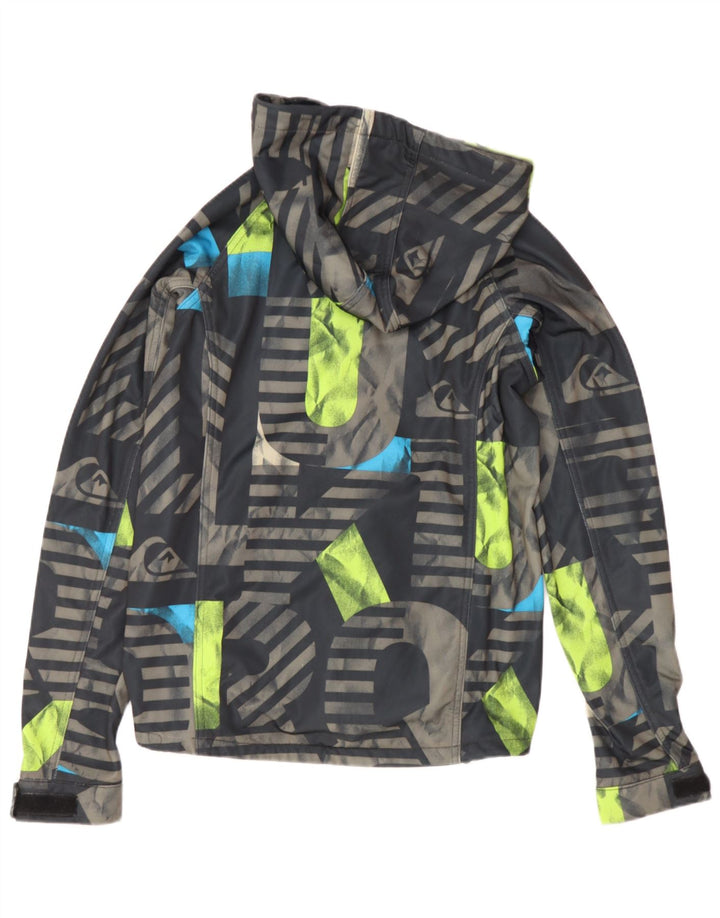 Quiksilver Jungen-Windbreaker-Jacke mit Grafik, 13–14 Jahre, mehrfarbig