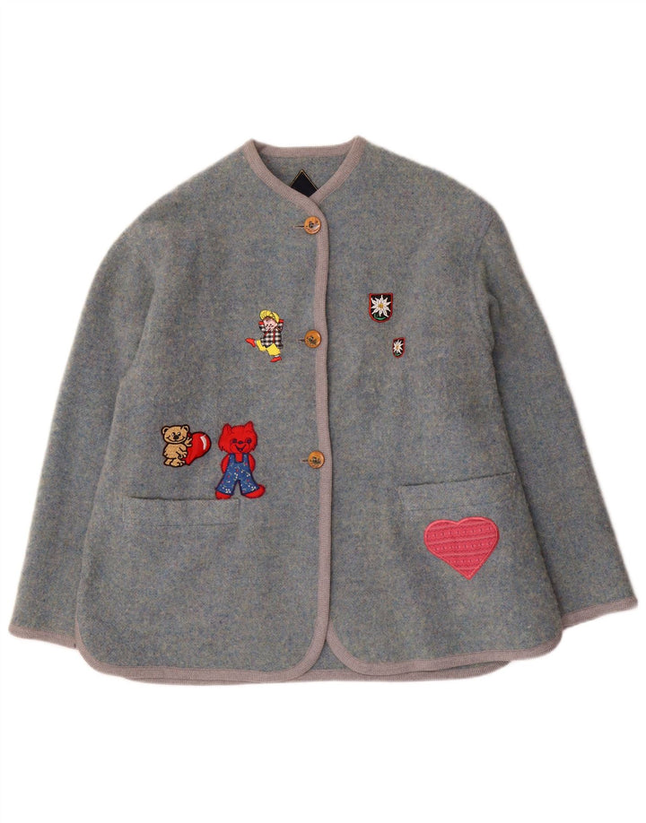 Ouragan Mädchen-Blazer mit Grafik und 3 Knöpfen, 13–14 Jahre, Blau