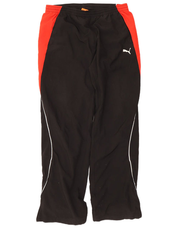 Puma Herren-Trainingshose, groß, schwarzes Colourblock-Polyester