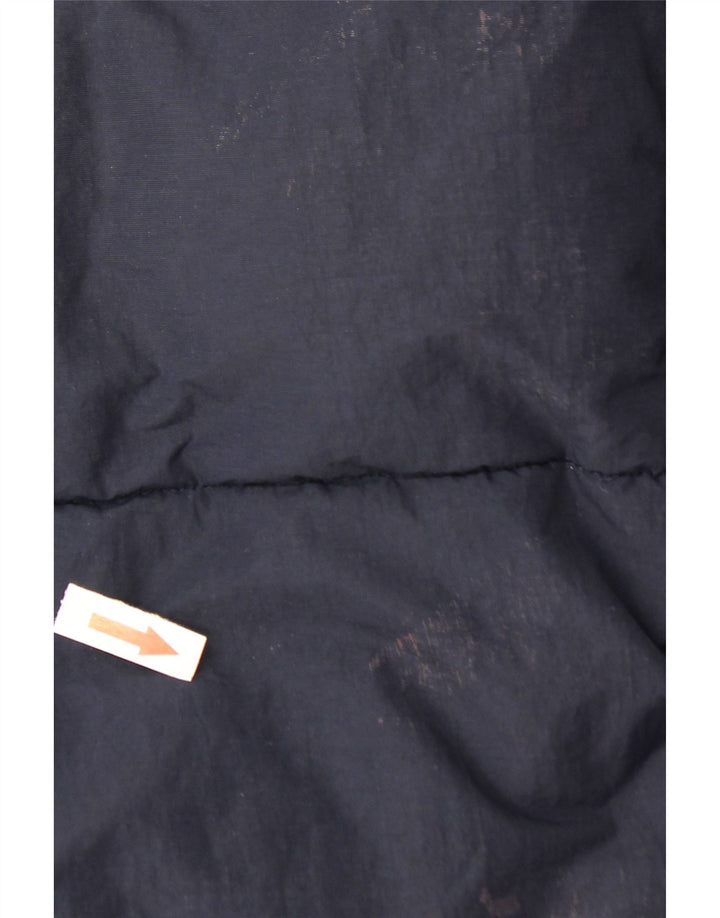 Zara Herren-Jacke mit Kapuze, gepolstert, Größe 40, Marineblau, Polyester