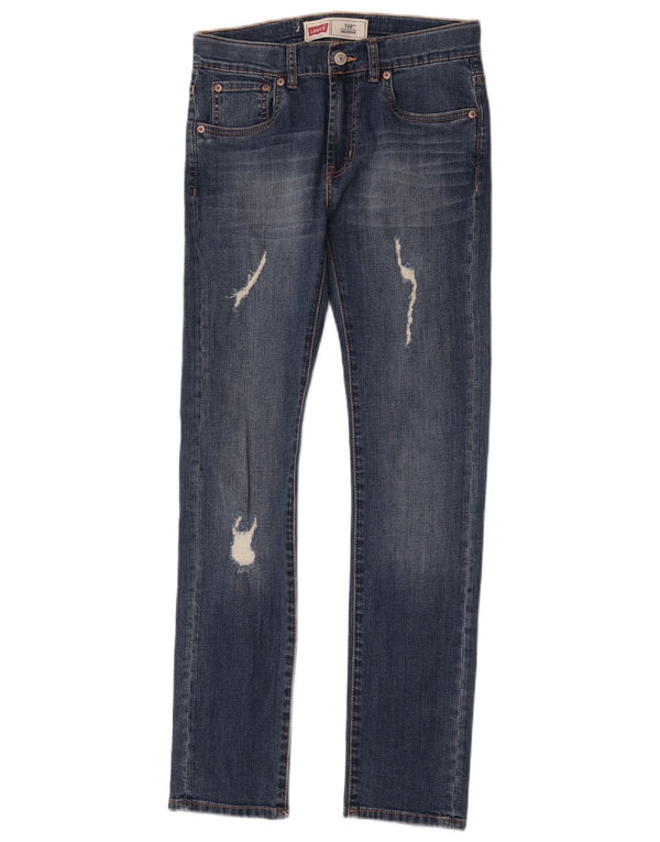 Levi's Jungen 510 Distressed Skinny Jeans 13–14 Jahre W28 L30 Blaue Baumwolle