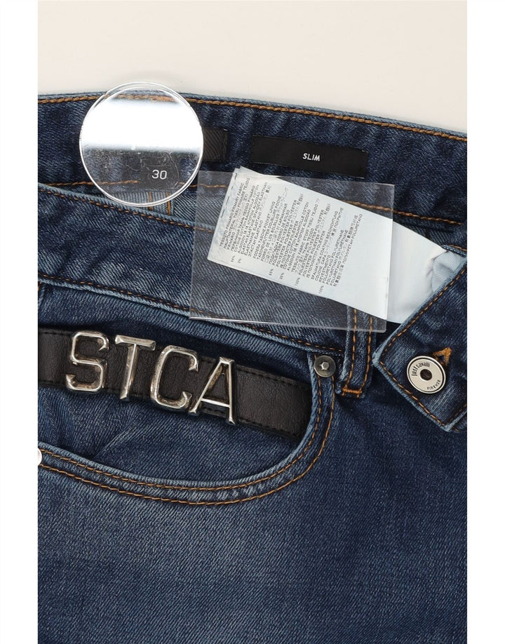 JUST CAVALLI Womens Slim Jeans W30 L29 Blue Cotton Vintage Just Cavalli and Second-Hand Just Cavalli from Messina Hembry 